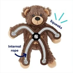 Frisco Bear Plush With Inside Rope Squeaky Dog Toy 8 Frisco Bear Plush With Inside Rope Squeaky Dog Toy -Frisco 147061 PT2. AC SS1800 V1695670751