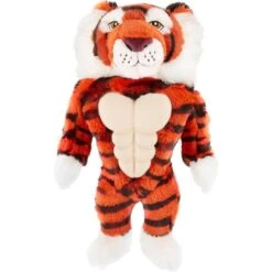 New Arrival 23 Frisco Tiger Muscle Plush Squeaky Dog Toy