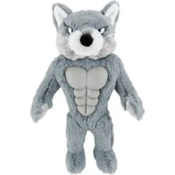 New Arrival 1 Frisco Wolf Muscle Plush Squeaky Dog Toy