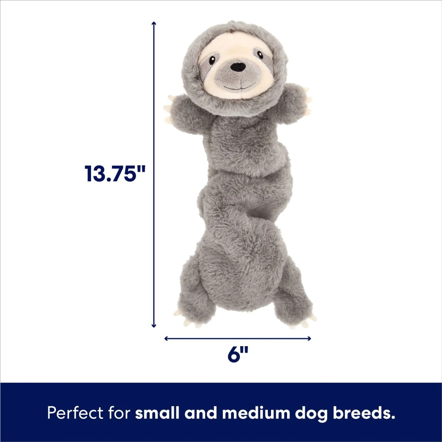 Frisco Sloth Bungee Plush Squeaky Dog Toy 2 Frisco Sloth Bungee Plush Squeaky Dog Toy - Image 2