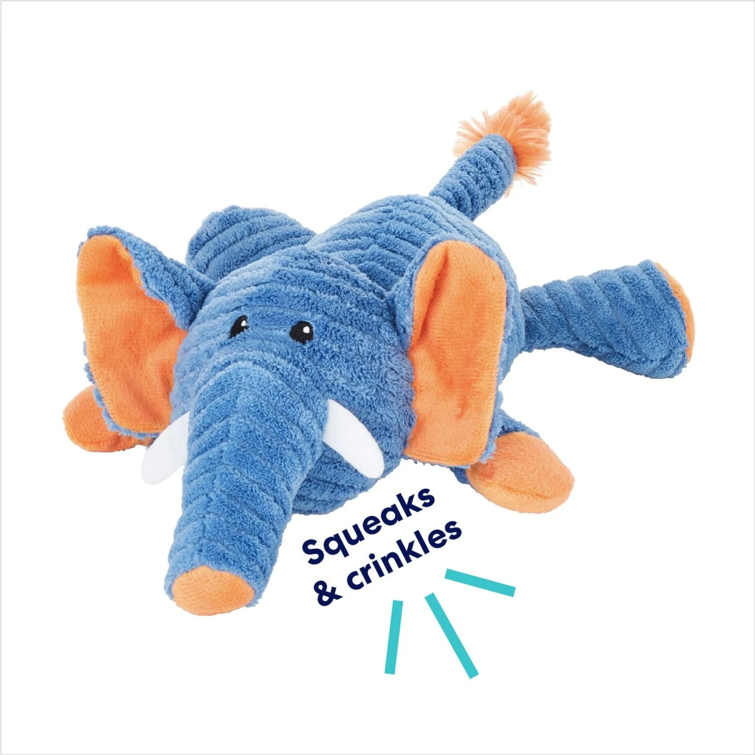 Frisco Corduroy Plush Squeaking Elephant Dog Toy 3 Frisco Corduroy Plush Squeaking Elephant Dog Toy - Image 3