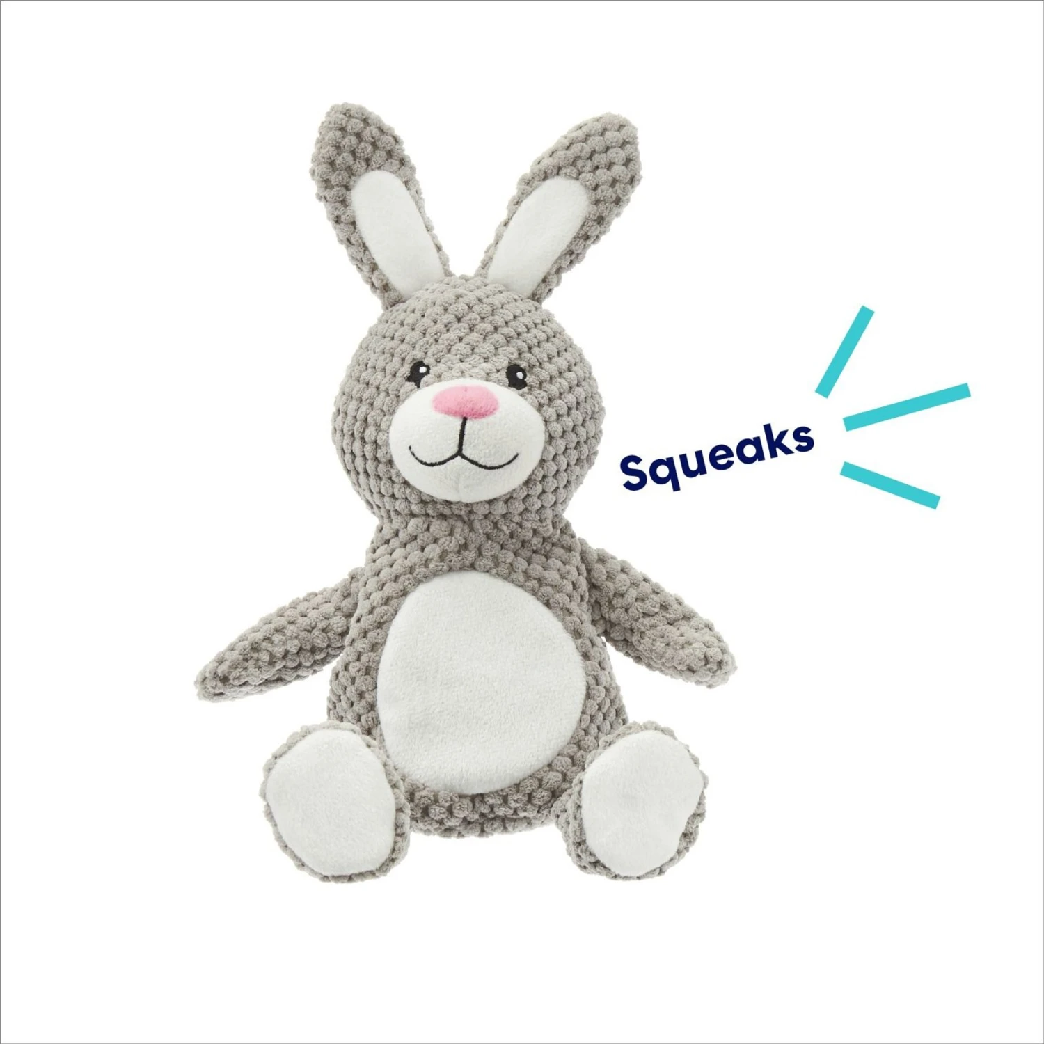 Frisco Bunny Textured Plush Squeaky Dog Toy 3 Frisco Bunny Textured Plush Squeaky Dog Toy - Image 3