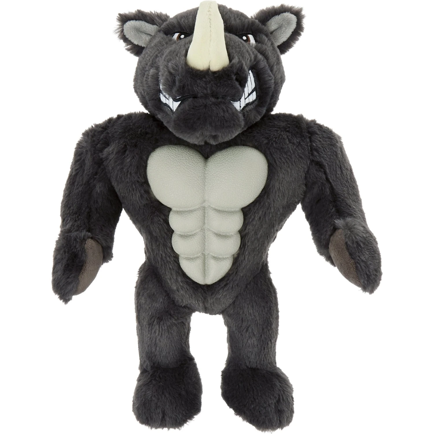Frisco Rhino Muscle Plush Squeaky Dog Toy 1 Frisco Rhino Muscle Plush Squeaky Dog Toy