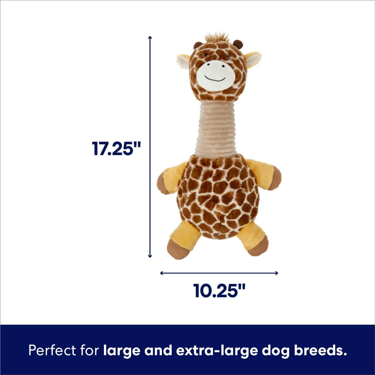 Frisco Giraffe Bobberz Plush Squeaky Dog Toy 2 Frisco Giraffe Bobberz Plush Squeaky Dog Toy - Image 2