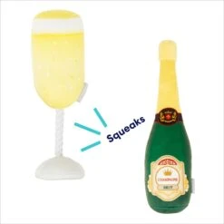 Frisco Champagne & Flute Plush Squeaky Dog Toy 8 Frisco Champagne & Flute Plush Squeaky Dog Toy -Frisco 183243 PT2. AC SS1800 V1695748473