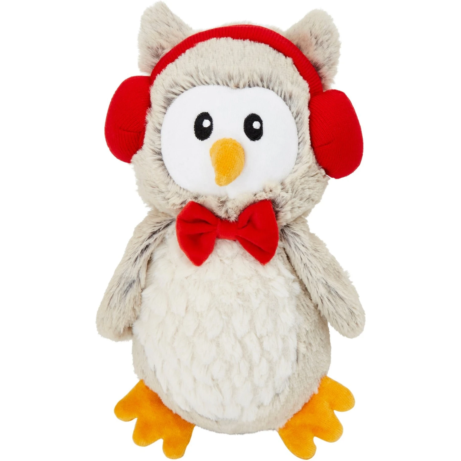 Frisco Holiday Owl Plush Squeaky Dog Toy 4 Frisco Holiday Owl Plush Squeaky Dog Toy - Image 4