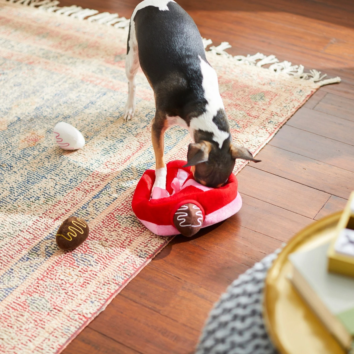 Frisco Valentine Box Of Chocolates Hide & Seek Puzzle Plush Squeaky Dog Toy 4 Frisco Valentine Box Of Chocolates Hide & Seek Puzzle Plush Squeaky Dog Toy - Image 4