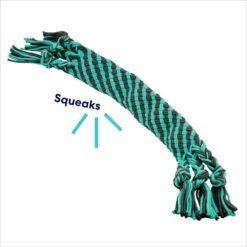 Frisco Flat Teal & Gray Braided Rope Squeaky Fetch Dog Toy 7 Frisco Flat Teal & Gray Braided Rope Squeaky Fetch Dog Toy -Frisco 242127 PT2. AC SS1800 V1695748438