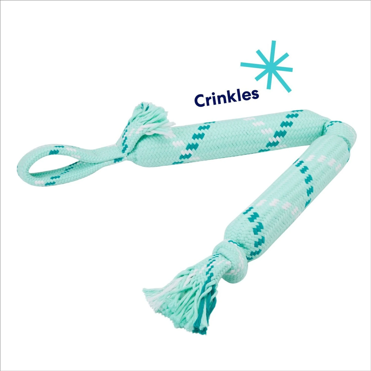 Frisco Double Fun Rope Crinkle Fetch Dog Toy 3 Frisco Double Fun Rope Crinkle Fetch Dog Toy - Image 3