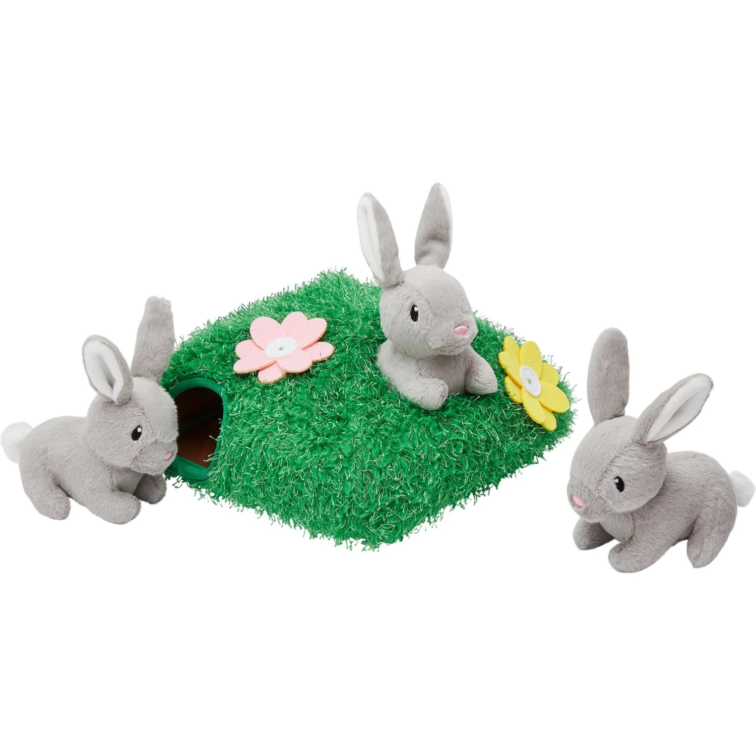 Frisco Spring Bunny Burrow Hide & Seek Plush Squeaky Dog Toy 1 Frisco Spring Bunny Burrow Hide & Seek Plush Squeaky Dog Toy