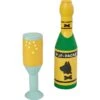 Frisco Champagne & Flute Latex Squeaky Dog Toy