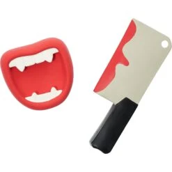 Frisco Halloween Vampire Teeth & Knife Latex Squeaky Dog Toy