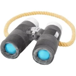 Frisco Camping Binoculars Plush With Rope Squeaky Dog Toy