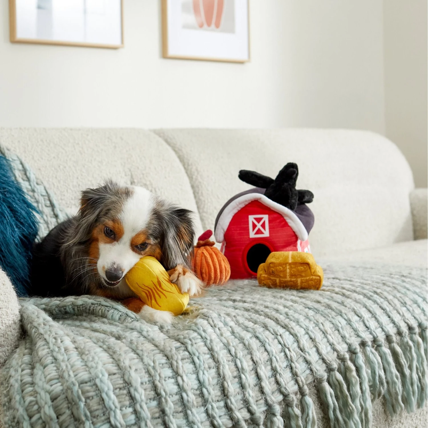 Frisco Fall Farmhouse Hide & Seek Puzzle Plush Squeaky Dog Toy 4 Frisco Fall Farmhouse Hide & Seek Puzzle Plush Squeaky Dog Toy - Image 4