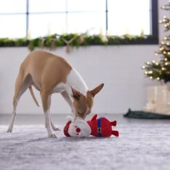 Frisco Holiday Santa & Snowman Reversible Plush Squeaky Dog Toy -Frisco 287263 PT3. AC SS1800 V1632775712