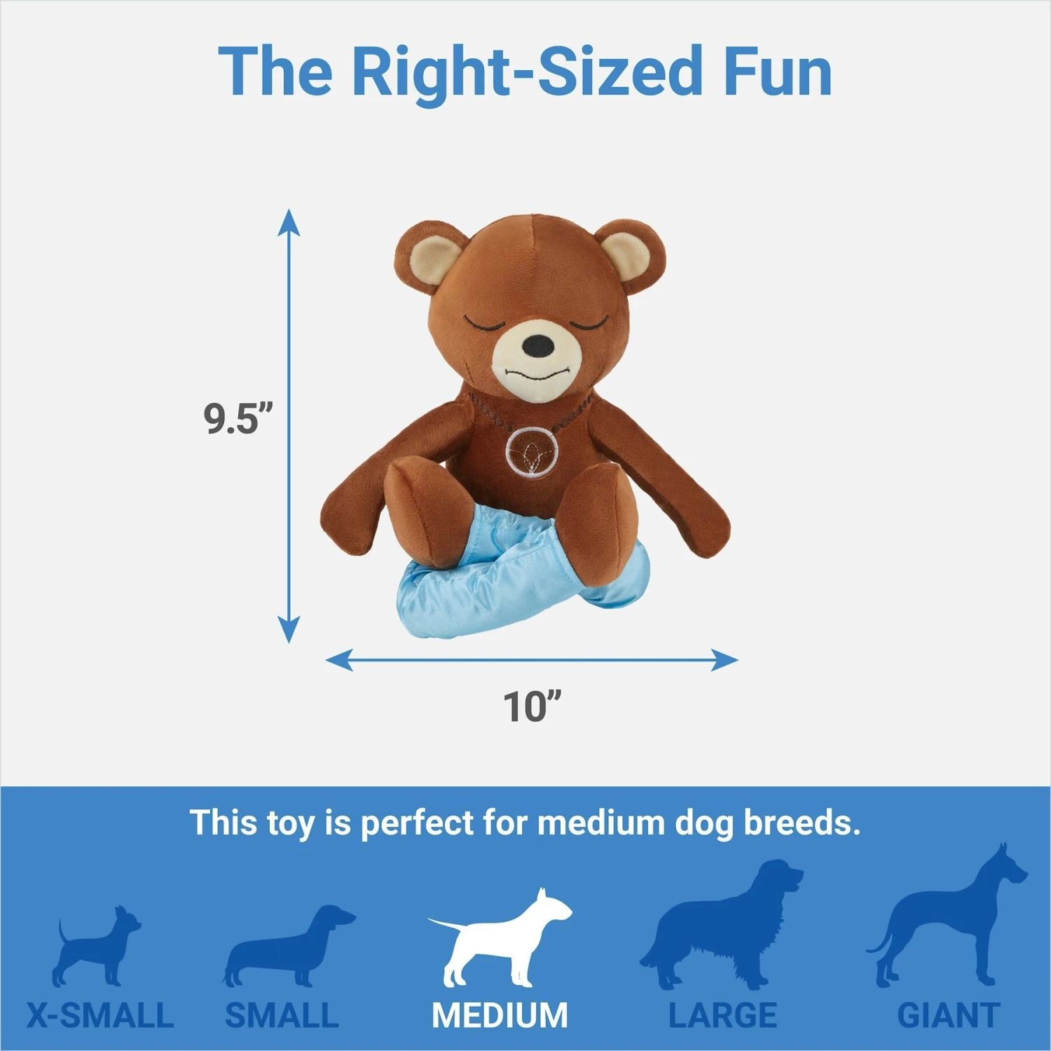 Frisco Yoga Bear Plush Squeaky Dog Toy 2 Frisco Yoga Bear Plush Squeaky Dog Toy - Image 2