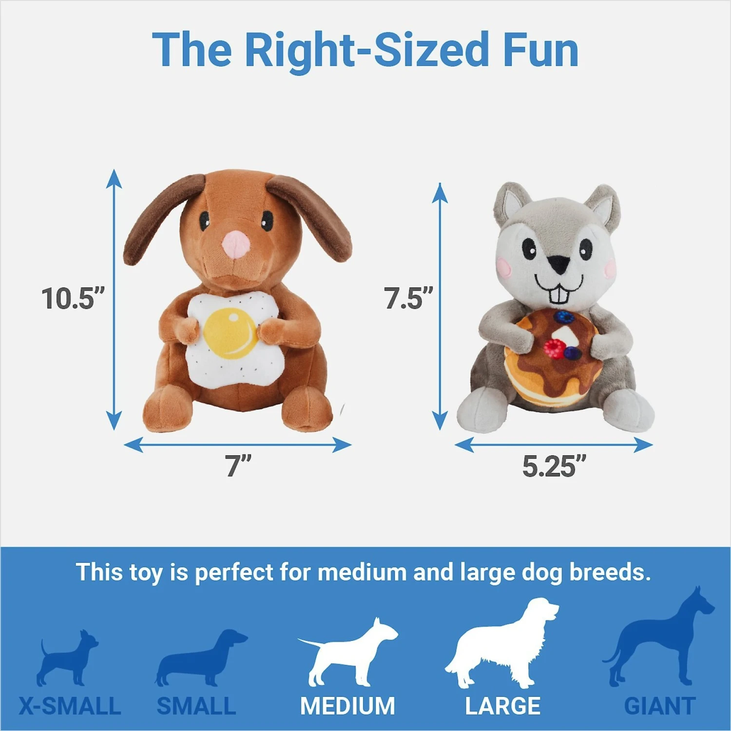 Frisco Brunch Flying Breakfast Critters Plush Squeaky Dog Toy 2 Frisco Brunch Flying Breakfast Critters Plush Squeaky Dog Toy - Image 2