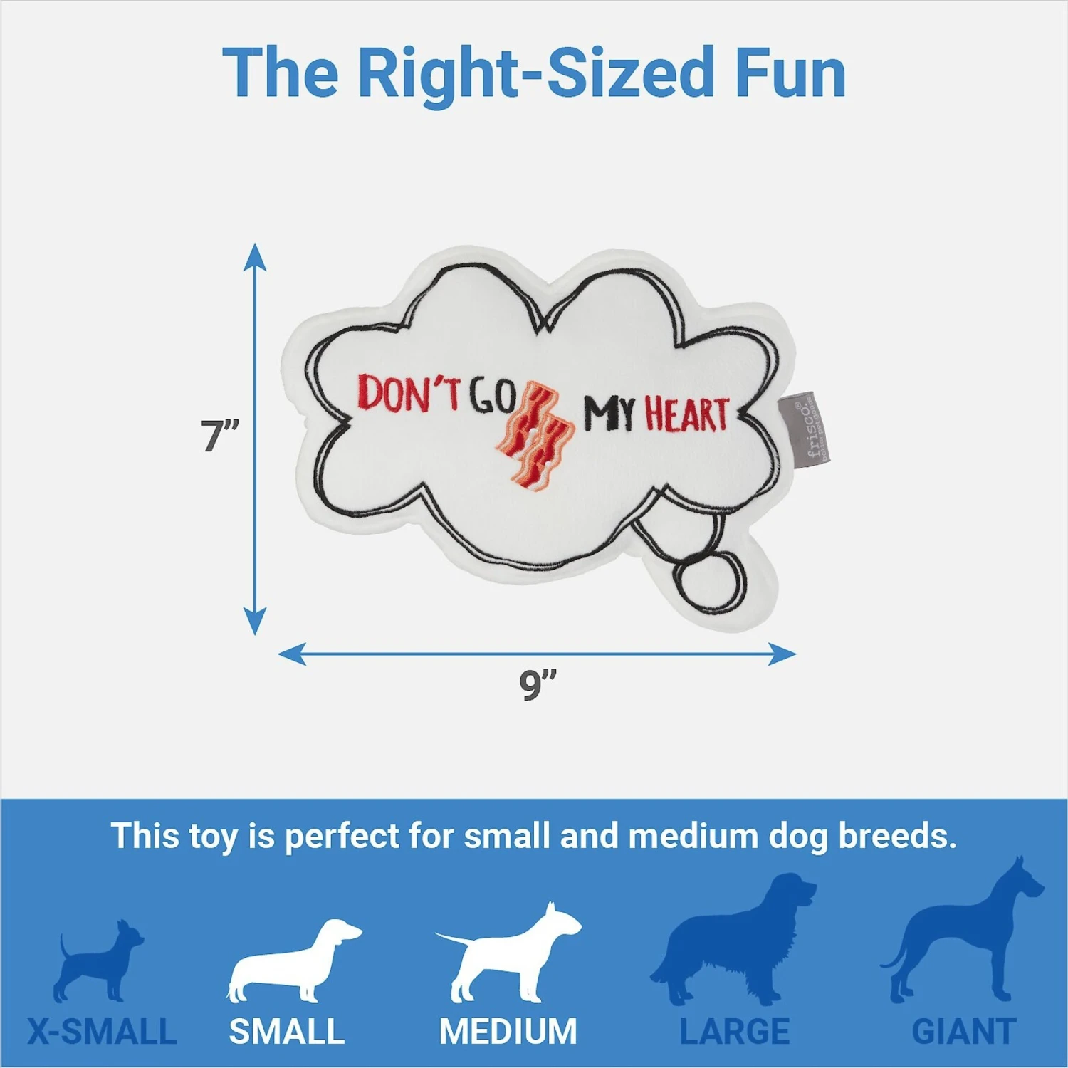 Frisco Brunch Word Bubble Plush Squeaky Dog Toy 2 Frisco Brunch Word Bubble Plush Squeaky Dog Toy - Image 2