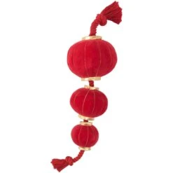 Frisco 27 Frisco Lunar New Year Lantern Plush With Rope Squeaky Dog Toy