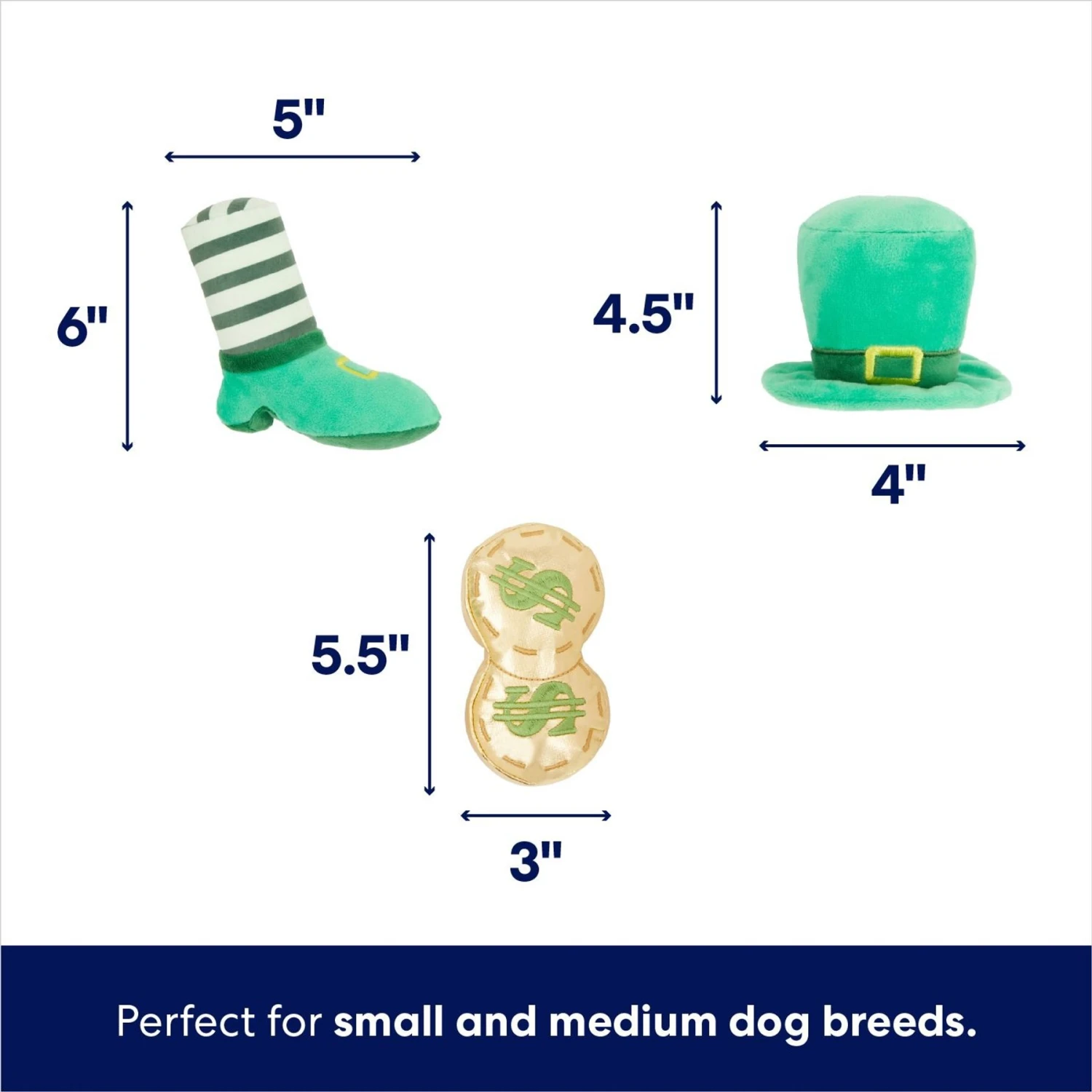 Frisco St. Patrick's Pot Of Gold Hide & Seek Puzzle Plush Squeaky Dog Toy 3 Frisco St. Patrick's Pot Of Gold Hide & Seek Puzzle Plush Squeaky Dog Toy - Image 3