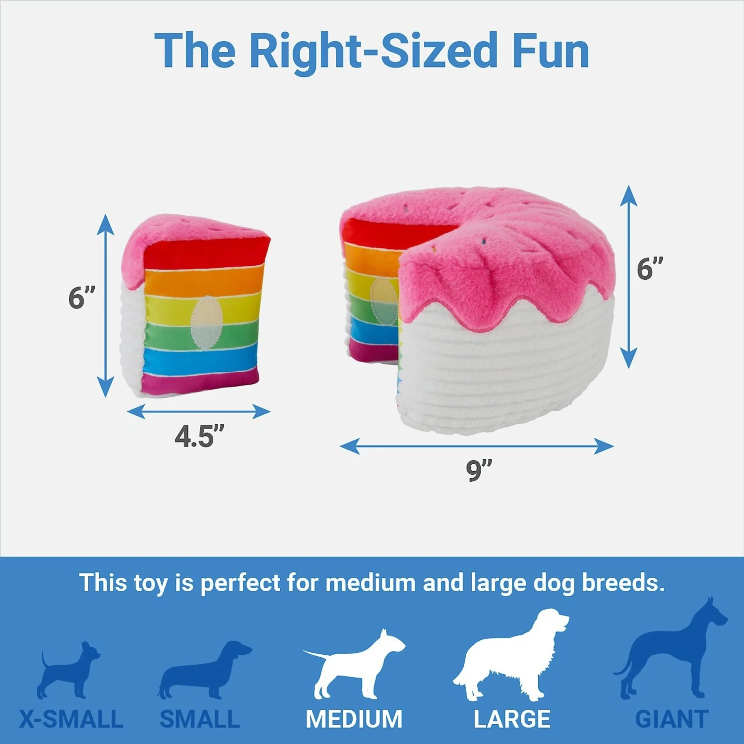 Frisco Cake Plush Squeaky Dog Toy 2 Frisco Cake Plush Squeaky Dog Toy - Image 2