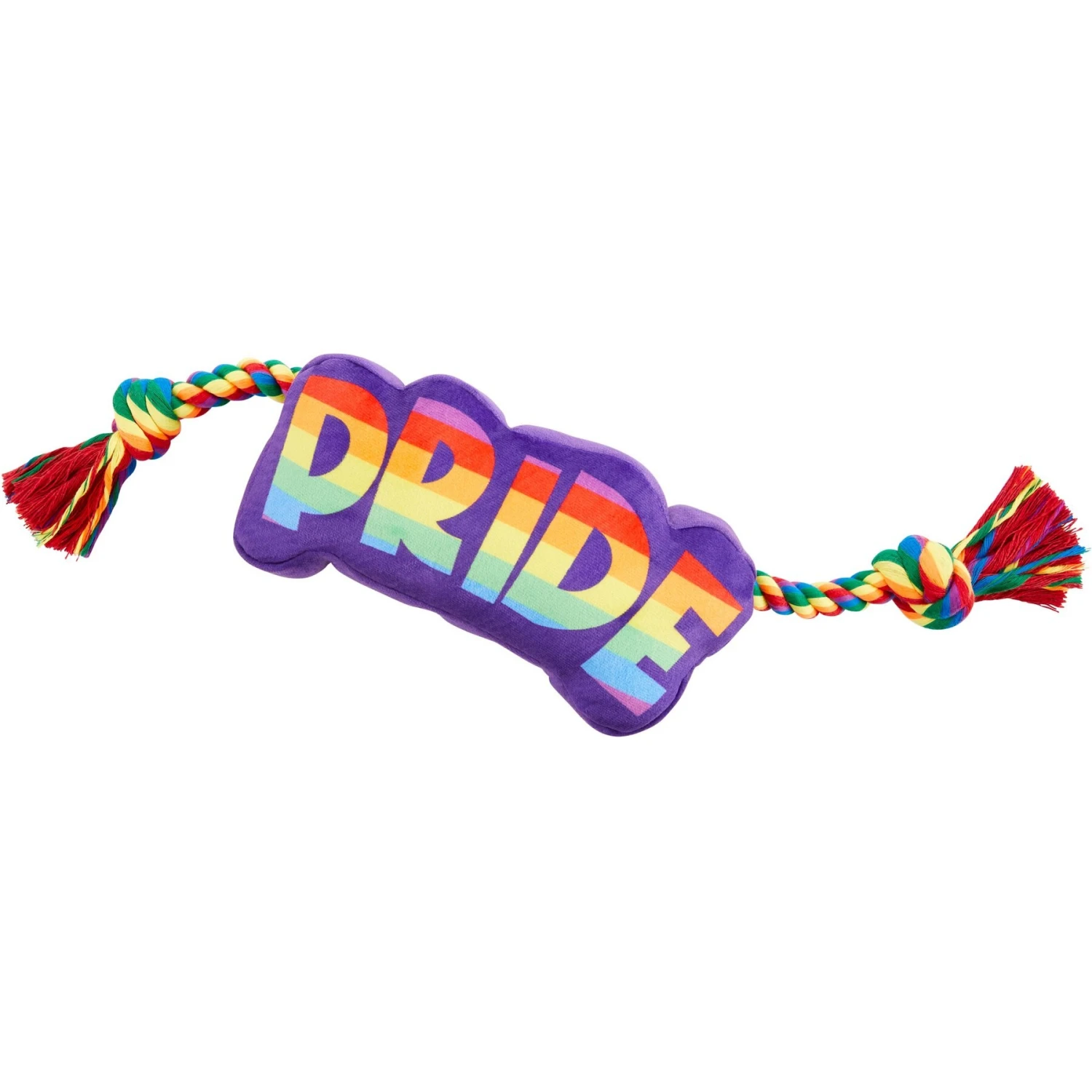 Frisco Pride Plush With Rope Squeaky Dog Toy 1 Frisco Pride Plush With Rope Squeaky Dog Toy