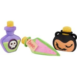 Frisco Halloween Potion Bottles Plush Squeaky Dog Toy