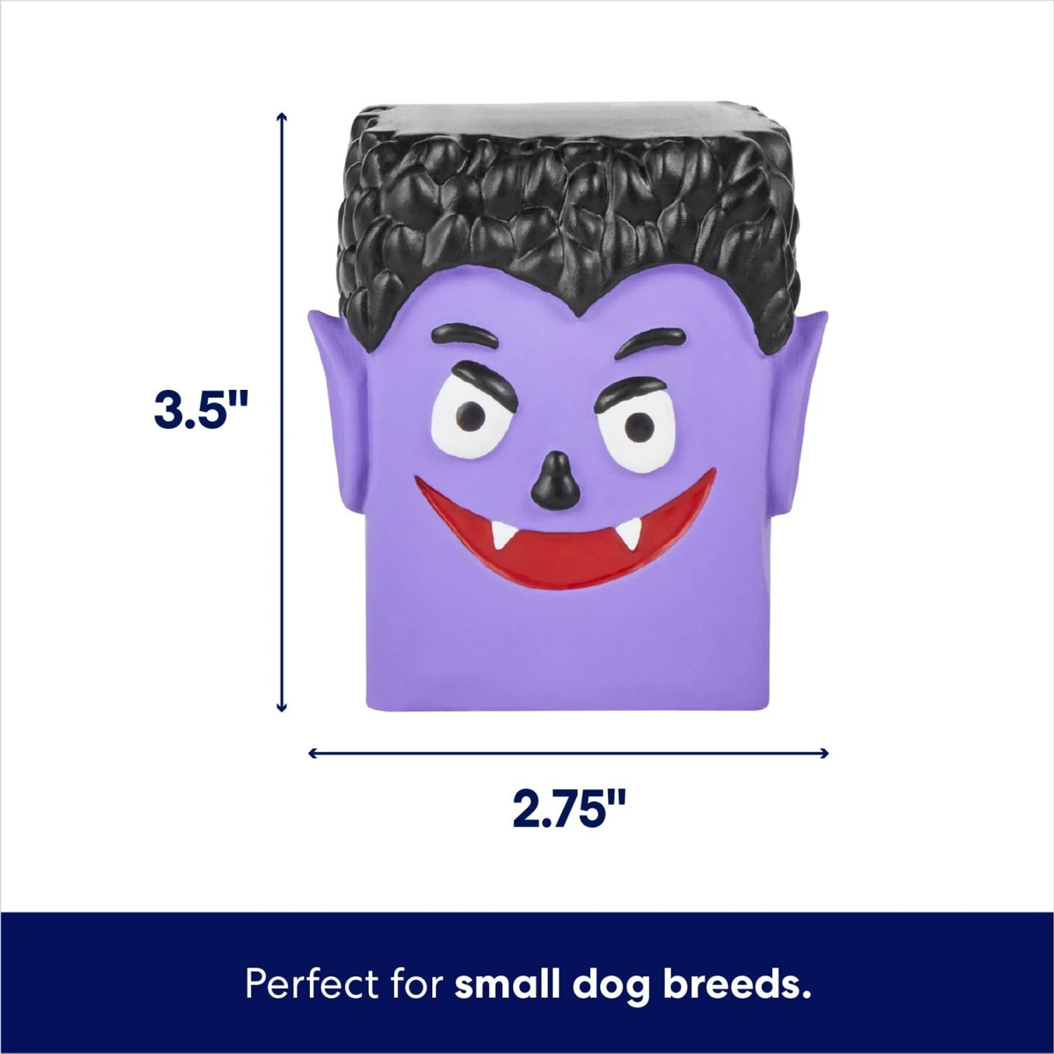 Frisco Halloween Vampire Latex Squeaky Dog Toy 2 Frisco Halloween Vampire Latex Squeaky Dog Toy - Image 2