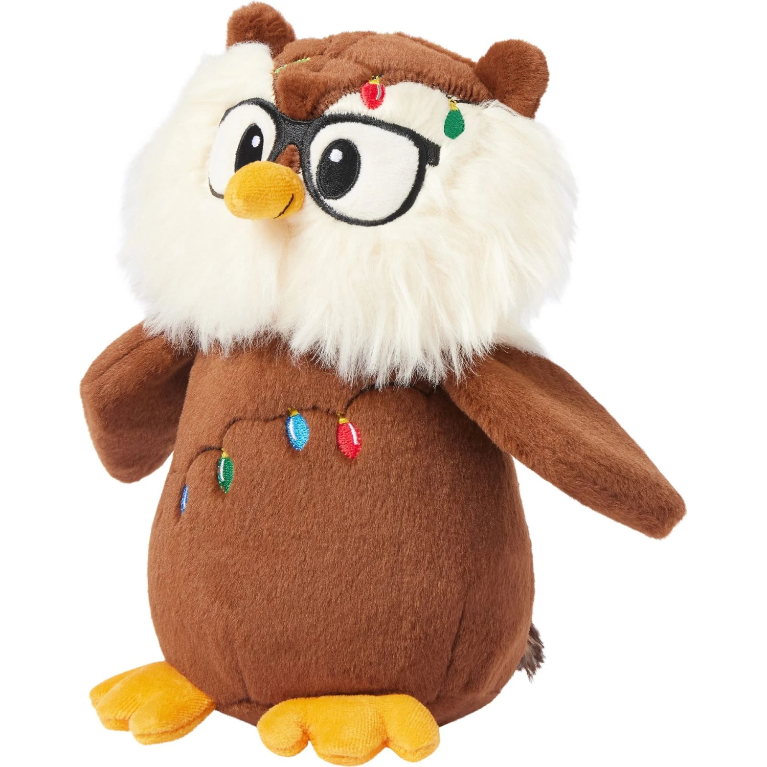 Frisco Holiday Festive Owl Plush Squeaky Dog Toy 1 Frisco Holiday Festive Owl Plush Squeaky Dog Toy