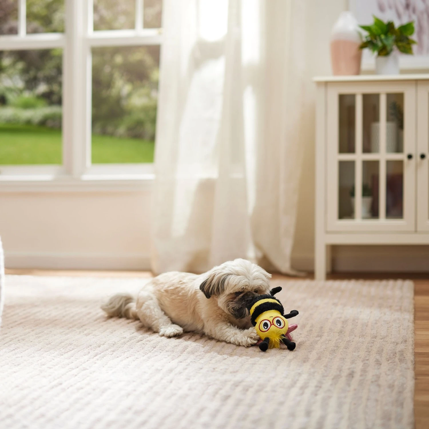 Frisco Valentine Love Buzz Bee Plush Squeaky Dog Toy 4 Frisco Valentine Love Buzz Bee Plush Squeaky Dog Toy - Image 4