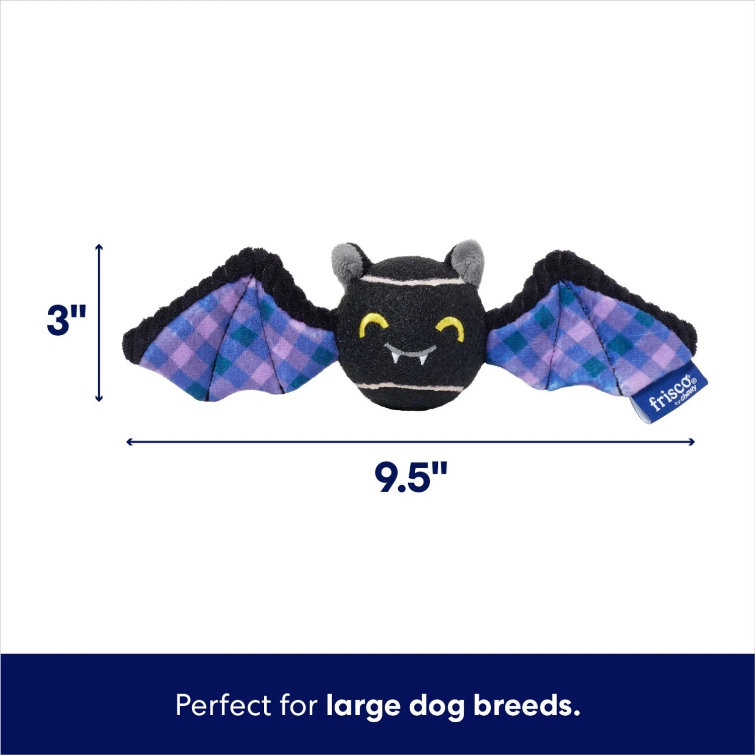 Frisco Halloween Bat Fetch Squeaky Tennis Ball Dog Toy 2 Frisco Halloween Bat Fetch Squeaky Tennis Ball Dog Toy - Image 2