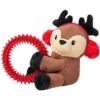 Frisco Holiday Reindeer Plush With TPR Ring Squeaky Puppy Toy
